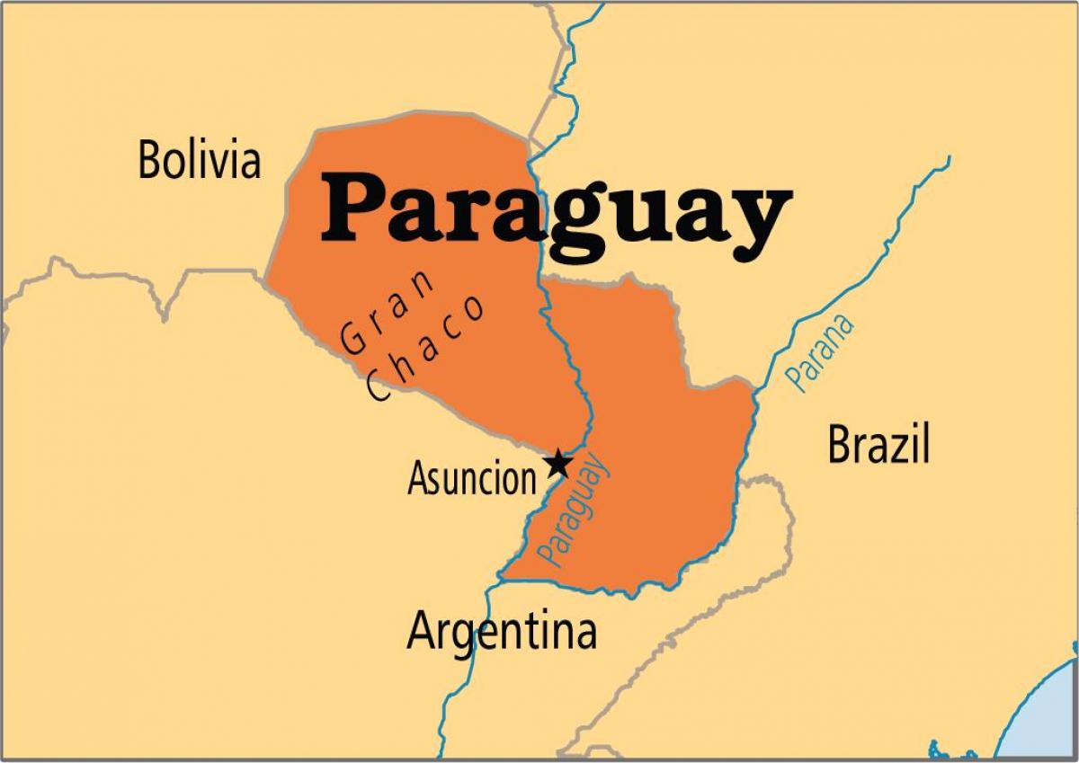 kapital la nan Paragwe kat jeyografik